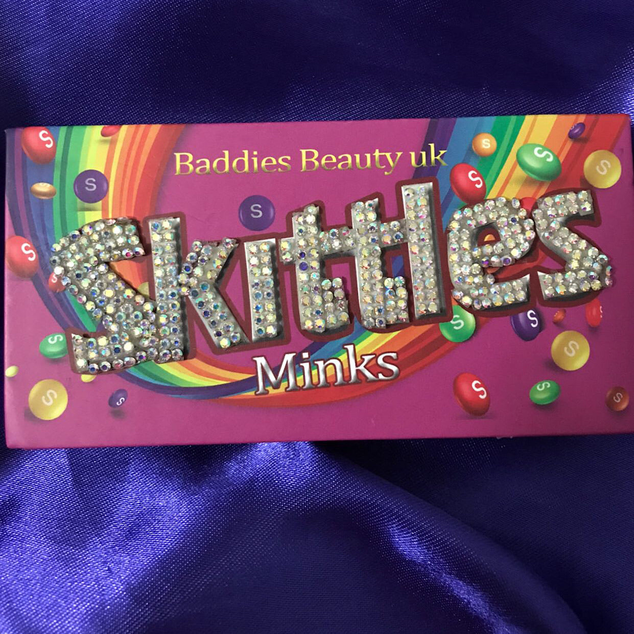 White diamonds Skittles Box